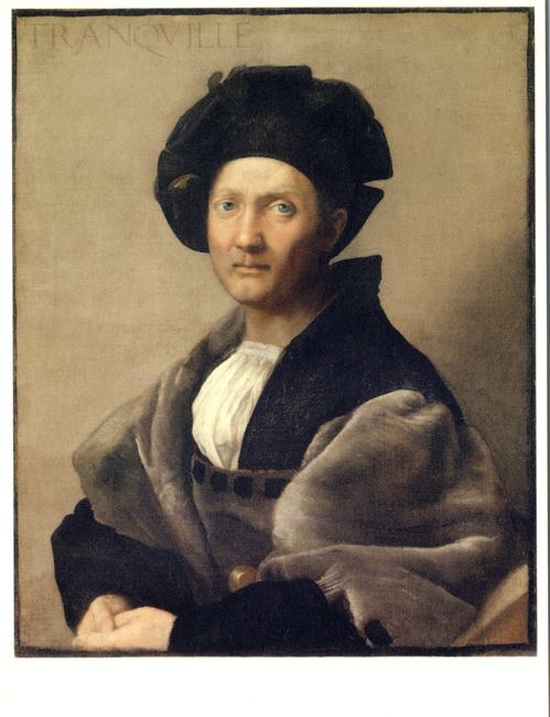 Sans titre (parfois intitulé Courtisans, ou Cartes Postales), 2017 Impression offset sur carton (manipulation numérique des portraits de Baldassare Castiglione de Raphaël et de l'Arioste du Titien)