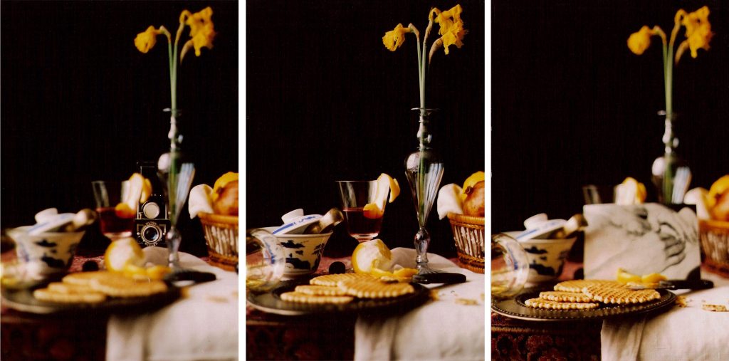 Pulsion Scopique, 2005-2006 3 tirages couleur, cadres en bois, verre, dimensions approximatives 111 x 33 x 2,5 cm triptyque limité à 3 exemplaires