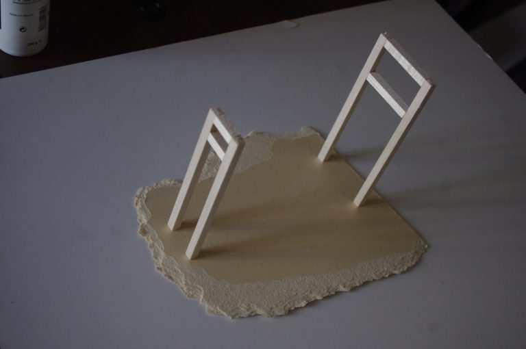 En Amont Maquette de la sculpture "en amont"